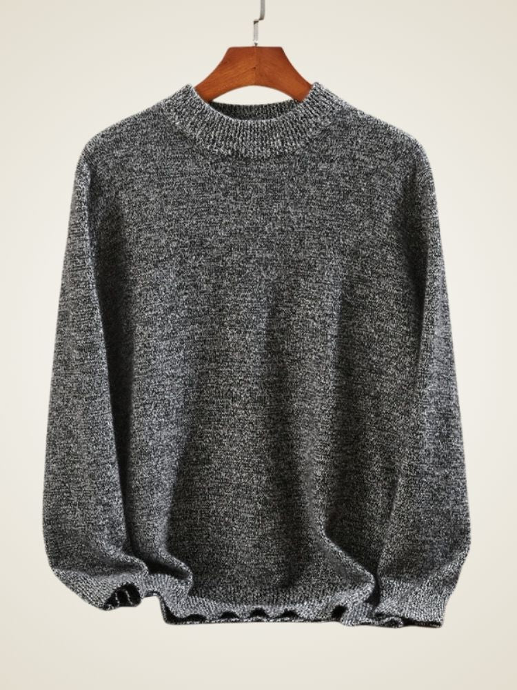 Forest - Gray Cashmere Crewneck Sweater | The Cashmere Studio