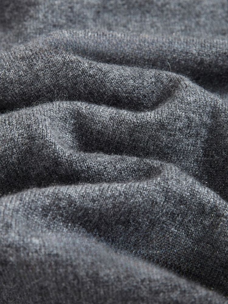 Monte - Gray V-Neck Cashmere Vest | The Cashmere Studio