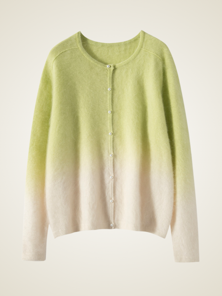 Iri - Ombre Brushed Cashmere Cardigan | The Cashmere Studio