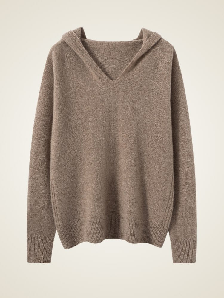 Halisse - Hooded Cashmere Sweater | The Cashmere Studio