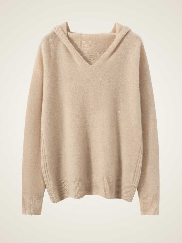 Halisse - Hooded Cashmere Sweater | The Cashmere Studio