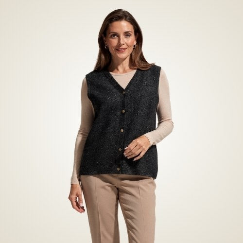 Helaene - Lurex Cashmere Vest | The Cashmere Studio