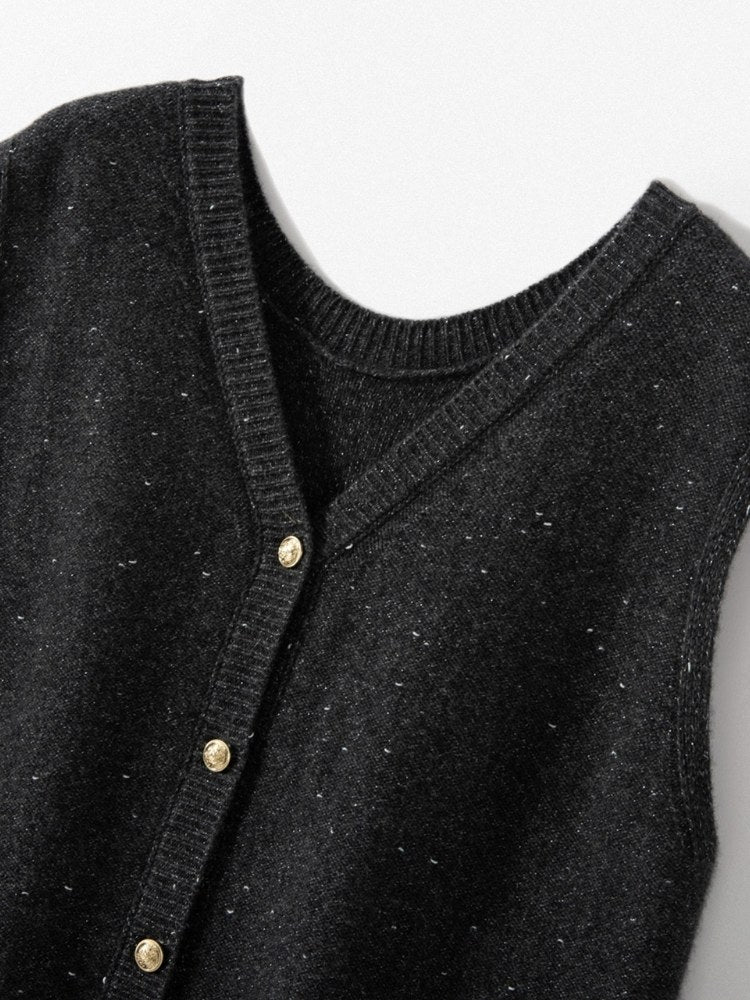 Helaene - Lurex Cashmere Vest | The Cashmere Studio
