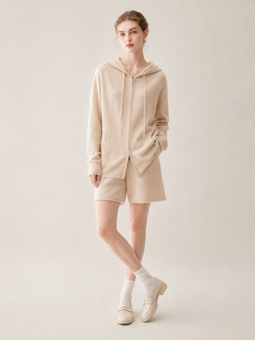 Hespera - Beige Cashmere Set | The Cashmere Studio