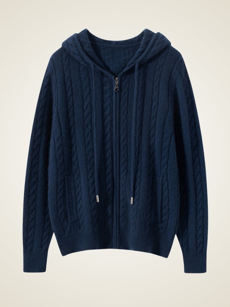 Marisel - Hooded Cashmere Cardigan | The Cashmere studio