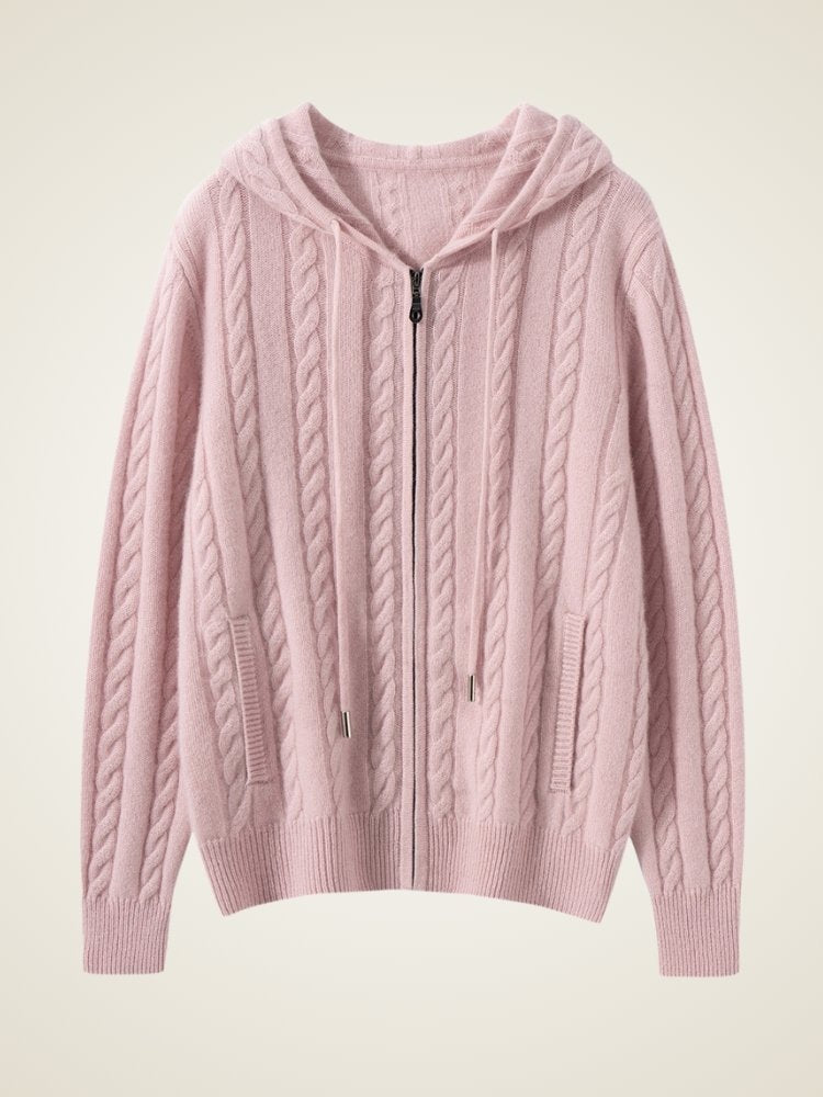 Marisel - Hooded Cashmere Cardigan | The Cashmere studio