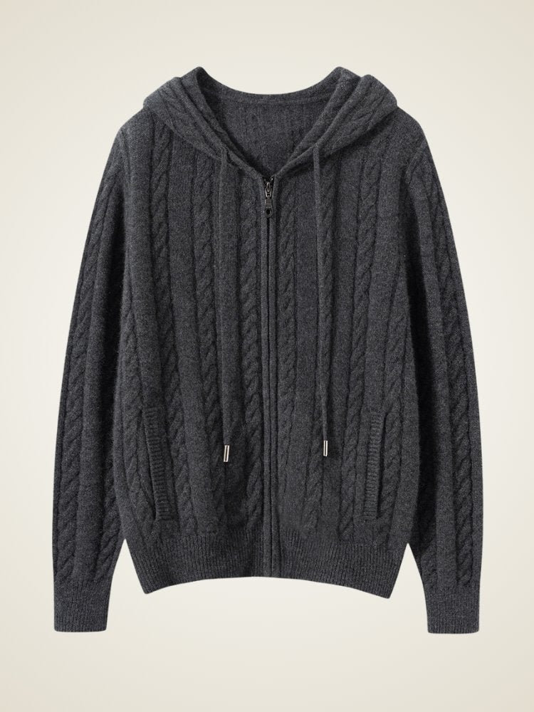 Marisel - Hooded Cashmere Cardigan | The Cashmere studio