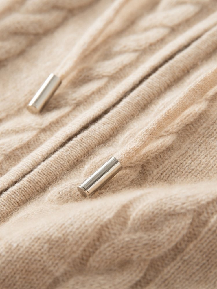 Marisel - Hooded Cashmere Cardigan | The Cashmere studio