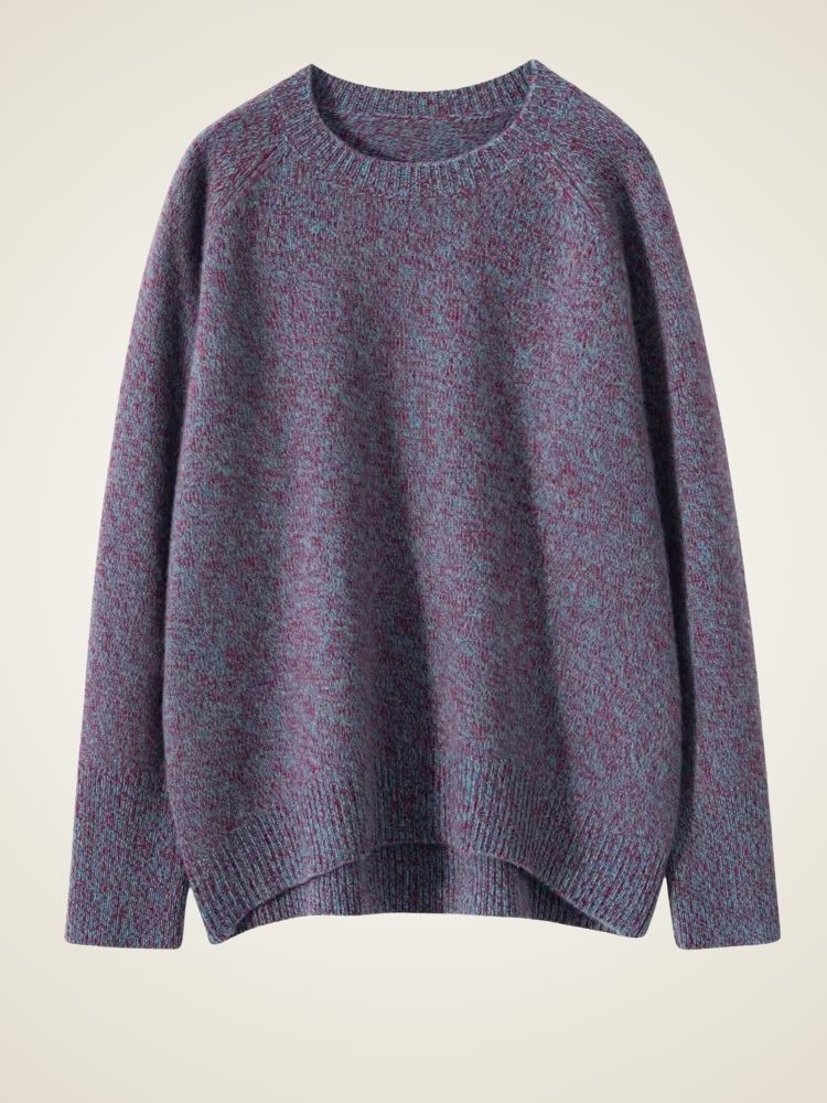Iris - Purple Crewneck Cashmere Sweater | The Cashmere Studio
