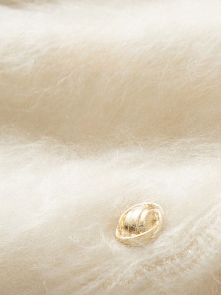 Adassa - Ivory Cloud-Soft Cashmere Cardigan | The Cashmere Studio