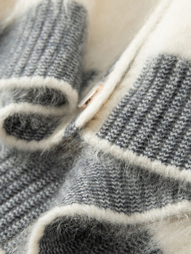 Flor - Ivory Brushed Cashmere Cardigan | The Cashmere Studio