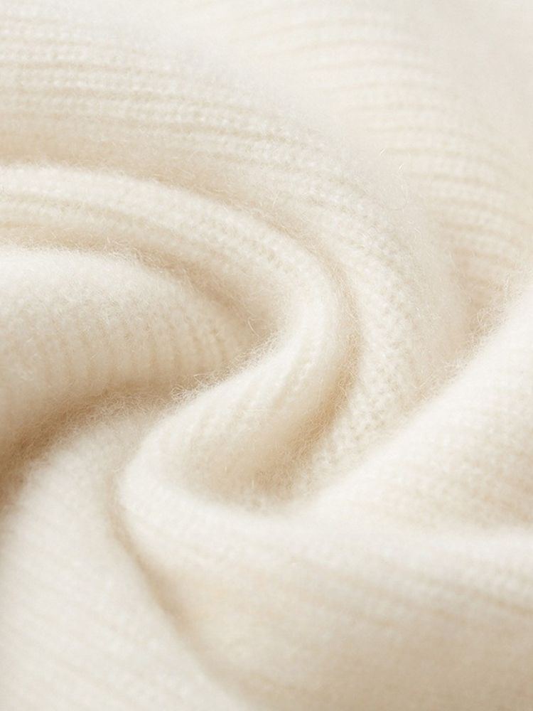 Rafe - Ivory Ribbed Cashmere Cardigan | The Cashmere Studio