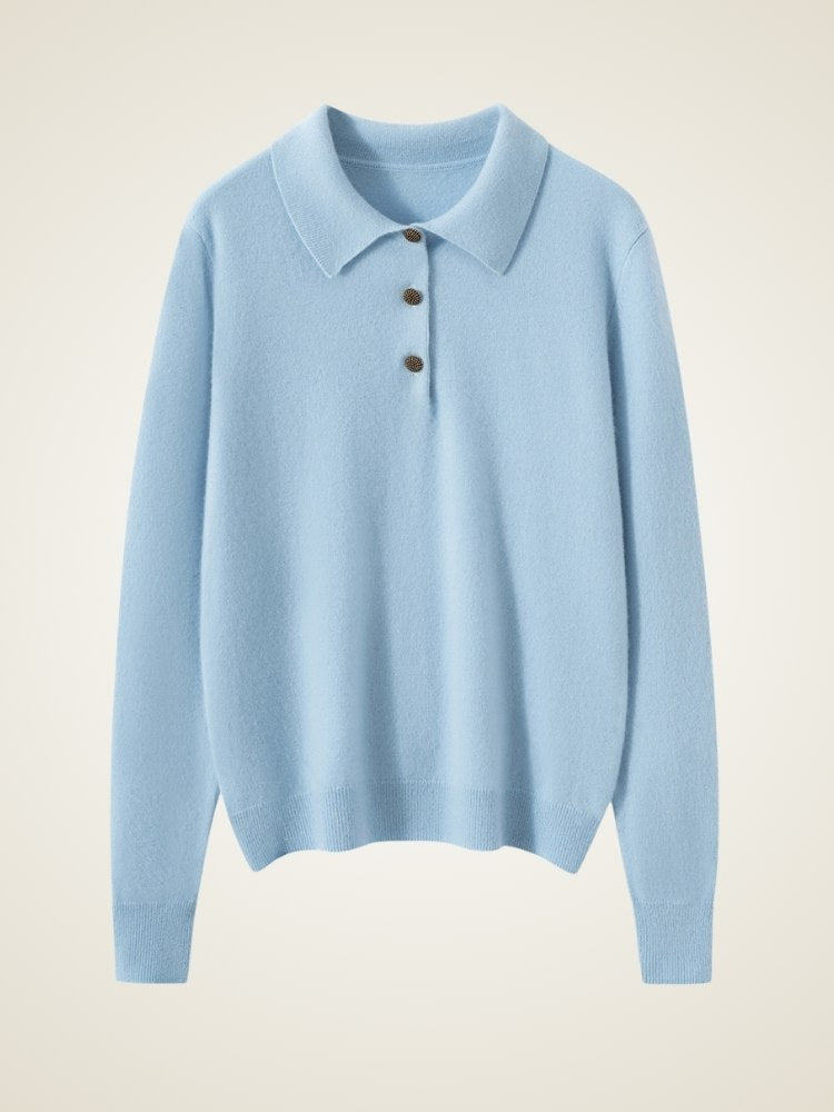 Jenassa - Cashmere Polo Sweater | The Cashmere Studio