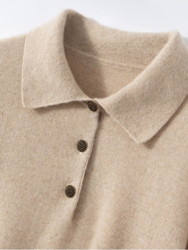 Jenassa - Cashmere Polo Sweater | The Cashmere Studio