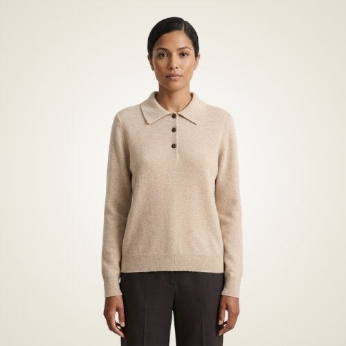 Jenassa - Cashmere Polo Sweater | The Cashmere Studio