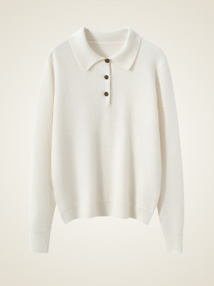 Jenassa - Cashmere Polo Sweater | The Cashmere Studio