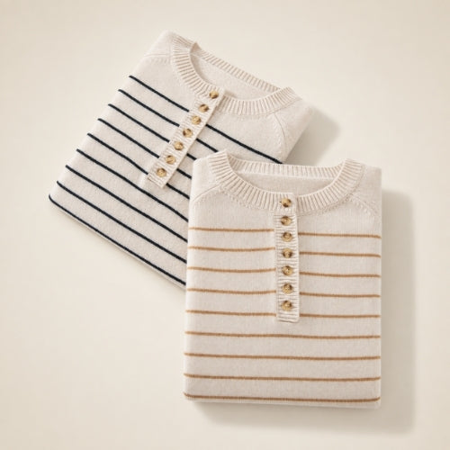 Jiliane - Striped Cashmere Sweater | The Cashmere Studio