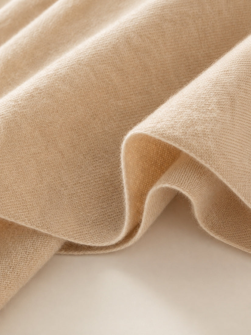 Kahlira - Beige Triangle Cashmere Shawl | The Cashmere Studio