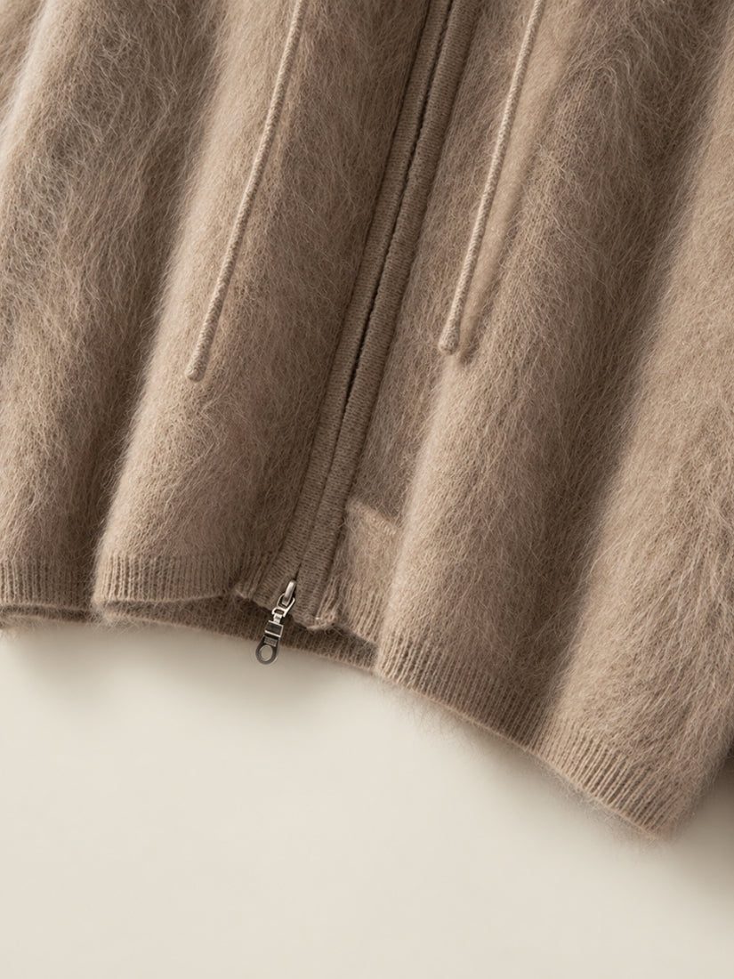 Lareth — Brushed Cashmere Zip Detail | The Cashmere Studio