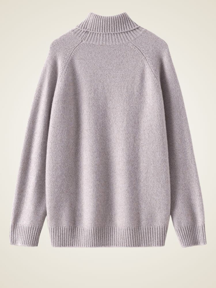 Kiersten - Lavender Ribbed Cashmere Turtleneck | The Cashmere Studio