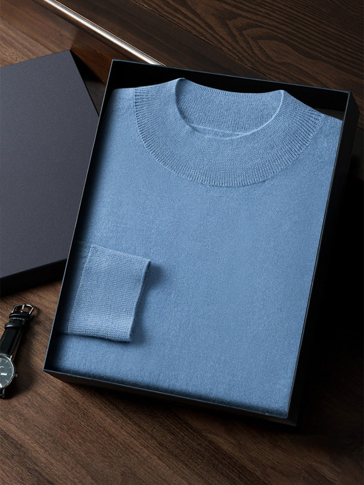 Easton - Light Blue Cashmere Crewneck Sweater | The Cashmere Studio
