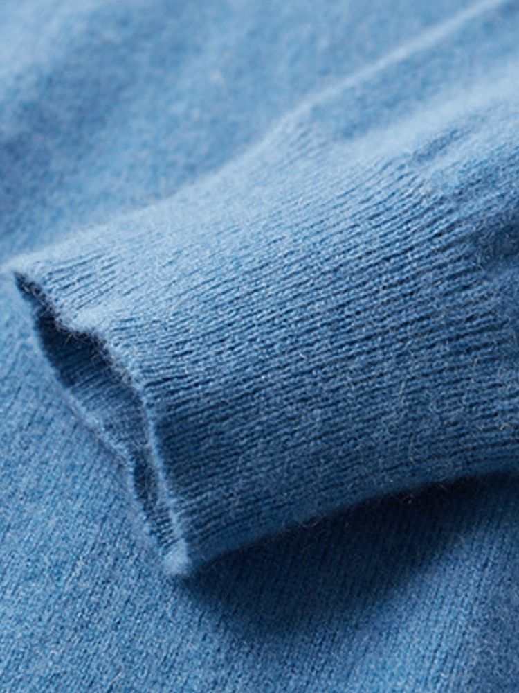 Finn - Light Blue Polo Cashmere Sweater | The Cashmere Studio