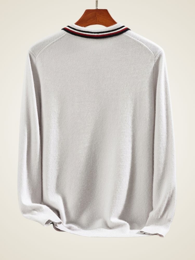 Chester - Cashmere Polo Sweater | The Cashmere Studio