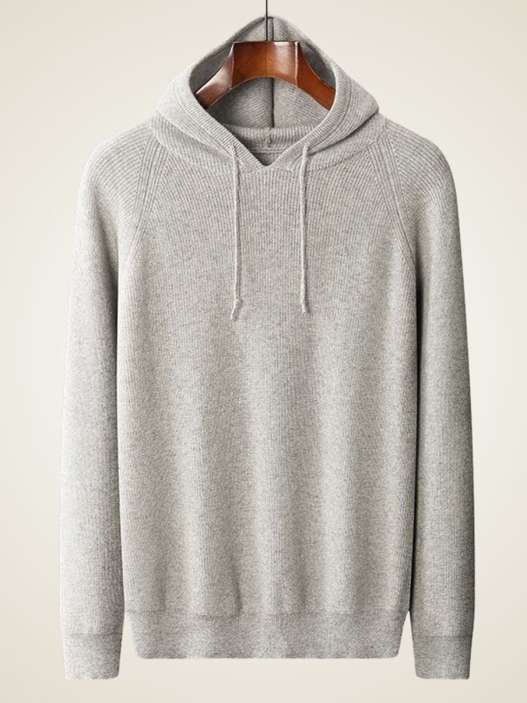 Mateo - Light Gray Premium Cashmere Hoodie | The Cashmere Studio