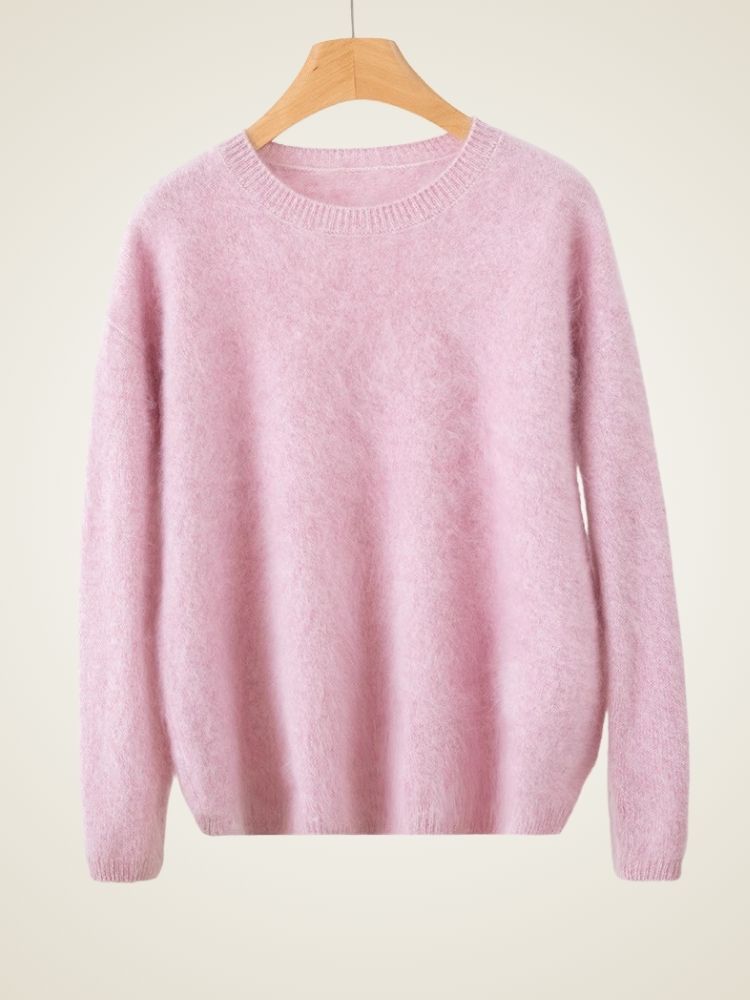 Ysoria - Round Neck Jacquard Cashmere Sweater