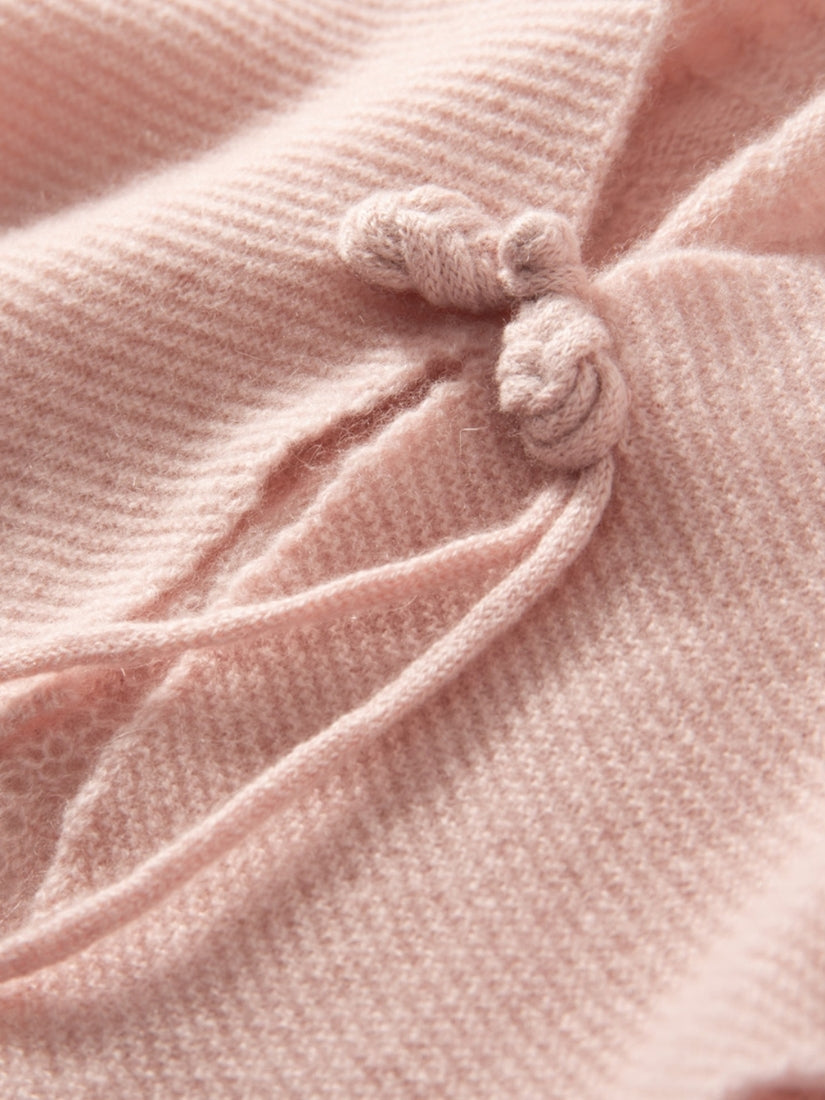 Maesel - Pink Chinese Knot Cashmere Cape | The Cashmere Studio