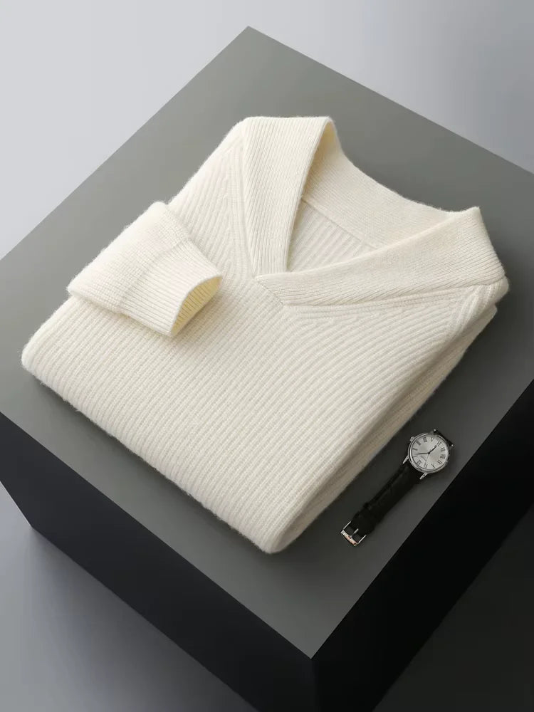 Edward - Shawl Collar Cashmere Sweater | The Cashmere Studio