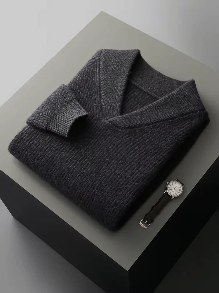 Edward - Shawl Collar Cashmere Sweater | The Cashmere Studio