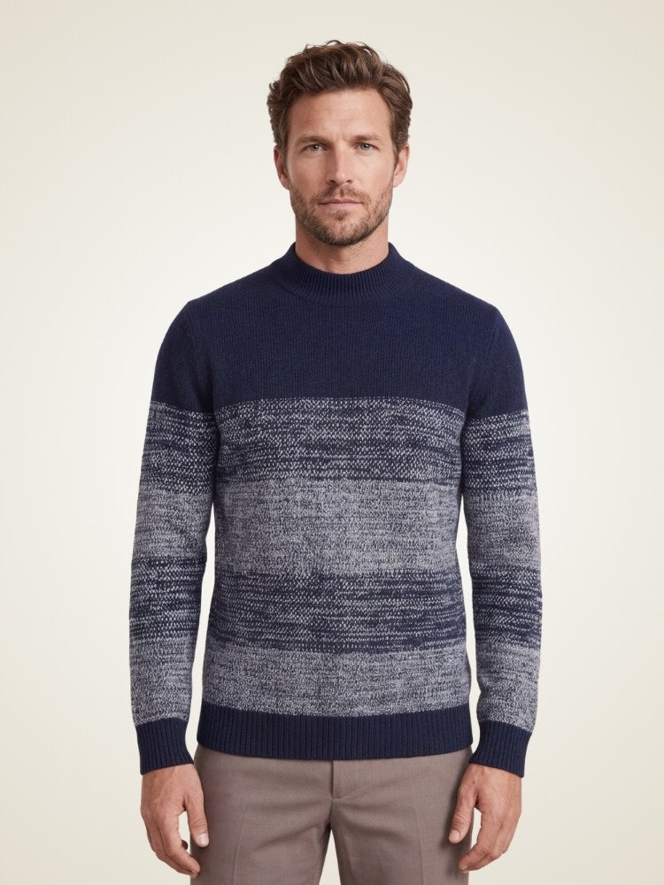 Oliver - Navy Crewneck Cashmere Sweater | The Cashmere Studio