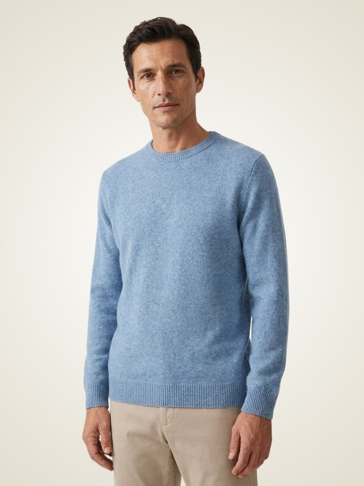 August - Men's Crewneck Cashmere Sweater | The Cashmere Studio