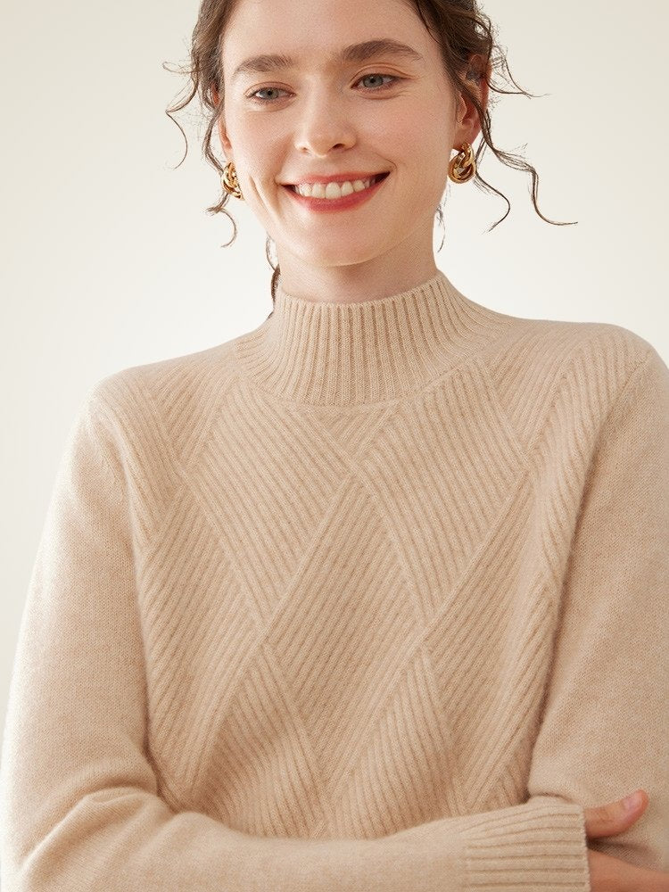 Miriane - Mock Neck Sweater | The Cashmere Studio