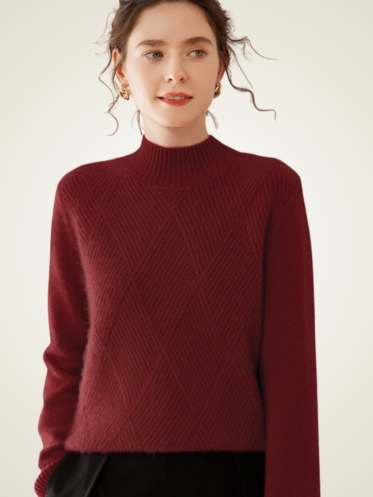Miriane - Mock Neck Sweater | The Cashmere Studio