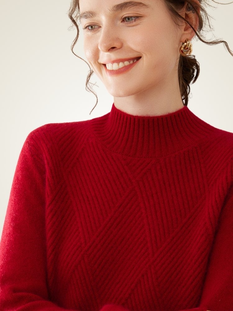 Miriane - Mock Neck Sweater | The Cashmere Studio