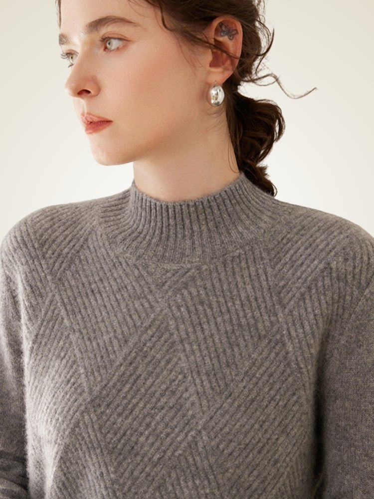 Miriane - Mock Neck Sweater | The Cashmere Studio