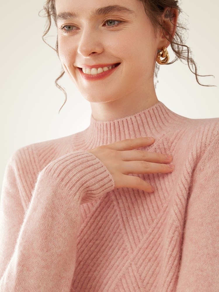 Miriane - Mock Neck Sweater | The Cashmere Studio