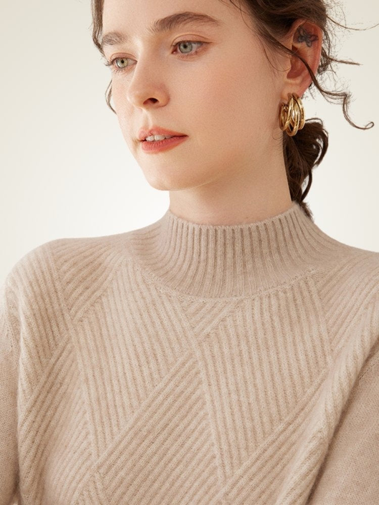 Miriane - Mock Neck Sweater | The Cashmere Studio
