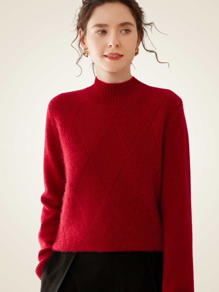 Miriane - Mock Neck Sweater | The Cashmere Studio