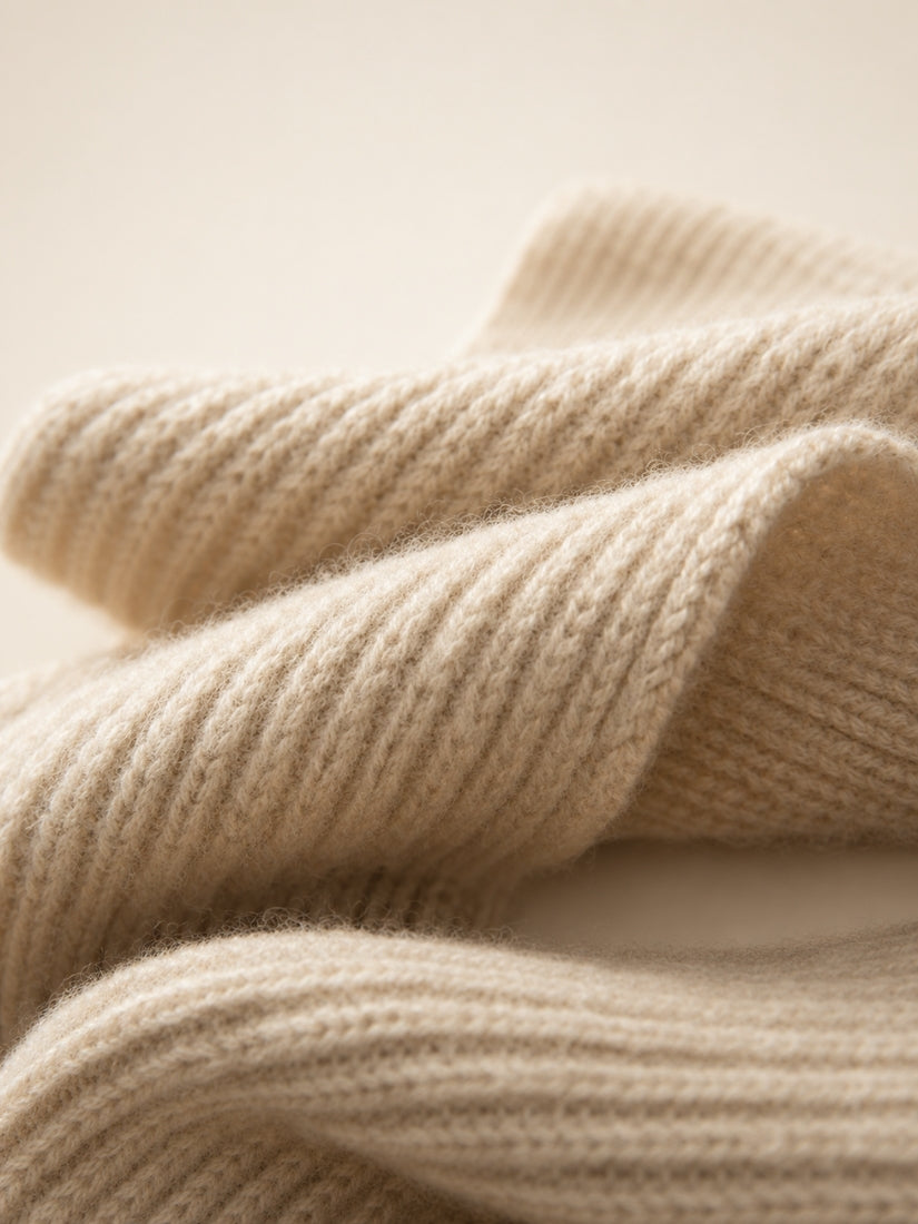 Norell - Ribbed Cashmere Scarf | The Cashmere Studio