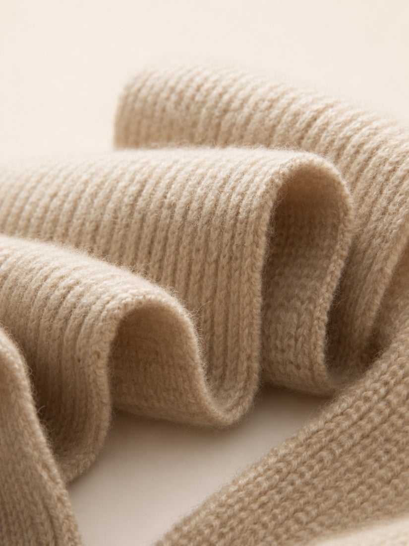 Norell - Ribbed Cashmere Scarf | The Cashmere Studio