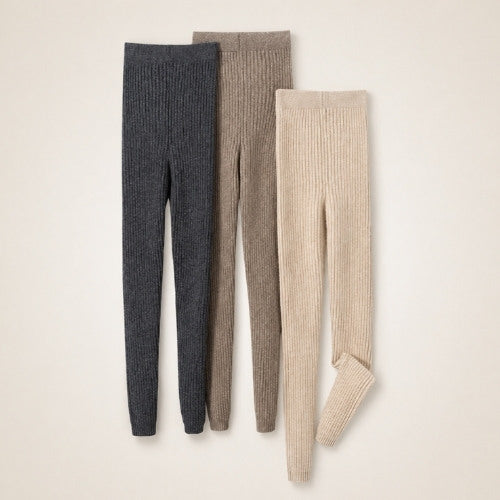 Novessa - Ribbed Cashmere Legging | The Cashmere Studio
