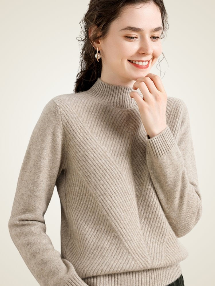 Olavine - Mock Neck Sweater | The Cashmere Studio