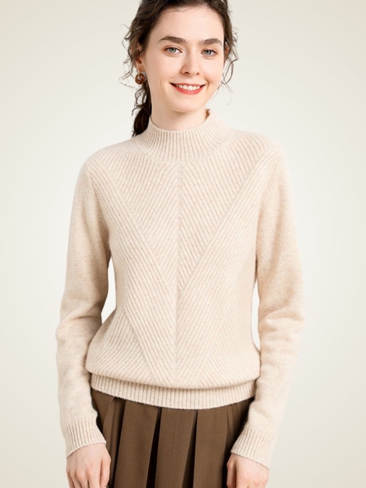 Olavine - Mock Neck Sweater | The Cashmere Studio