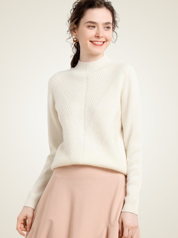 Olavine - Mock Neck Sweater | The Cashmere Studio
