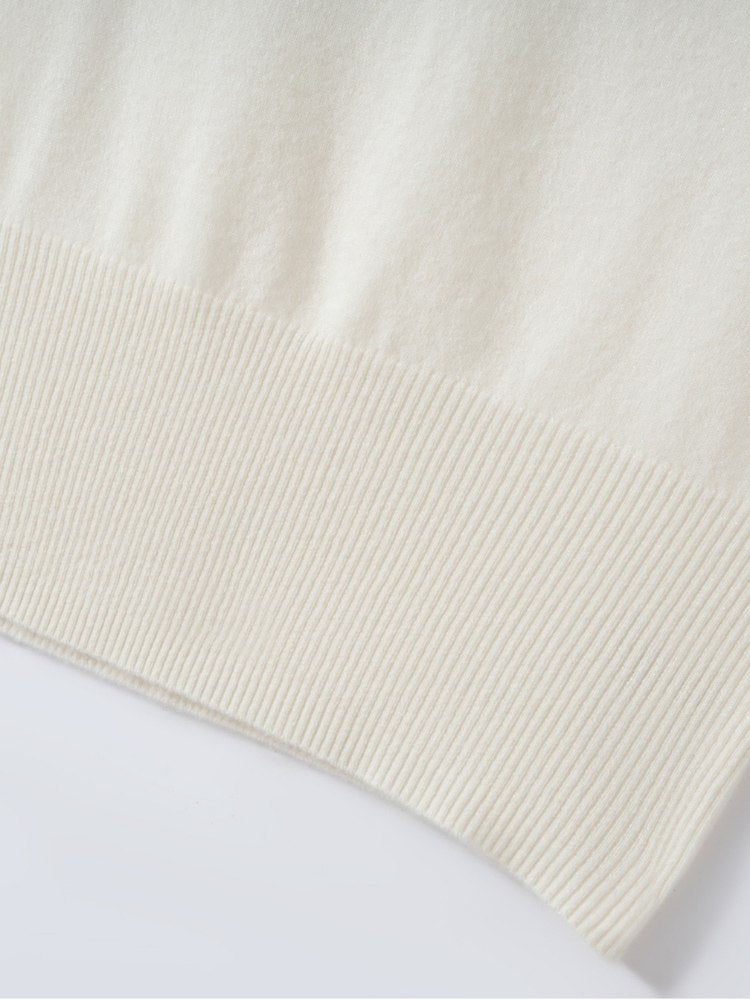 Omirelle - Sleeveless Cashmere Polo Vest | The Cashmere Studio