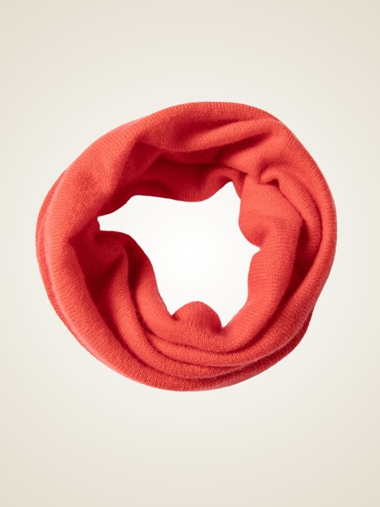Tahlia - Orange Classic Cashmere Neck Warmer | The Cashmere Studio