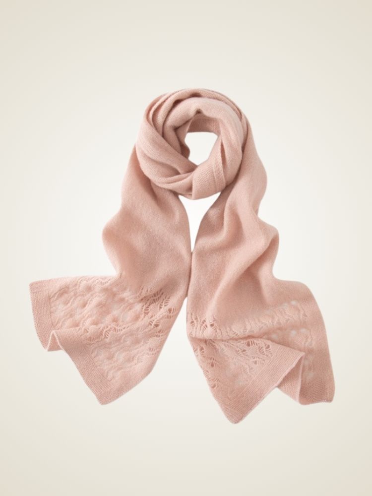 Ida - Pink Woven Cashmere Scarf | The Cashmere Studio